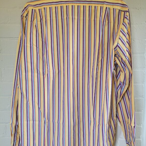 Ralph Lauren Purple Label Striped Dress Shirt L Made in Italy - Picture 5 of 5